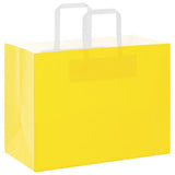 Vidaxl papieren zakken 50 st met hengsels 32x17x25 cm geel