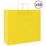 Vidaxl papieren zakken 50 st met hengsels 54x15x49 cm geel