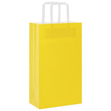 Vidaxl papieren zakken 250 st met hengsels 21x11x36 cm geel