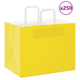 Vidaxl papieren zakken 250 st met hengsels 32x22x24 cm geel