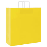 Vidaxl papieren zakken 250 st met hengsels 45x17x48 cm geel