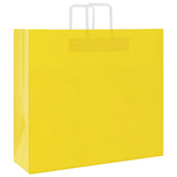 Vidaxl papieren zakken 250 st met hengsels 54x15x49 cm geel