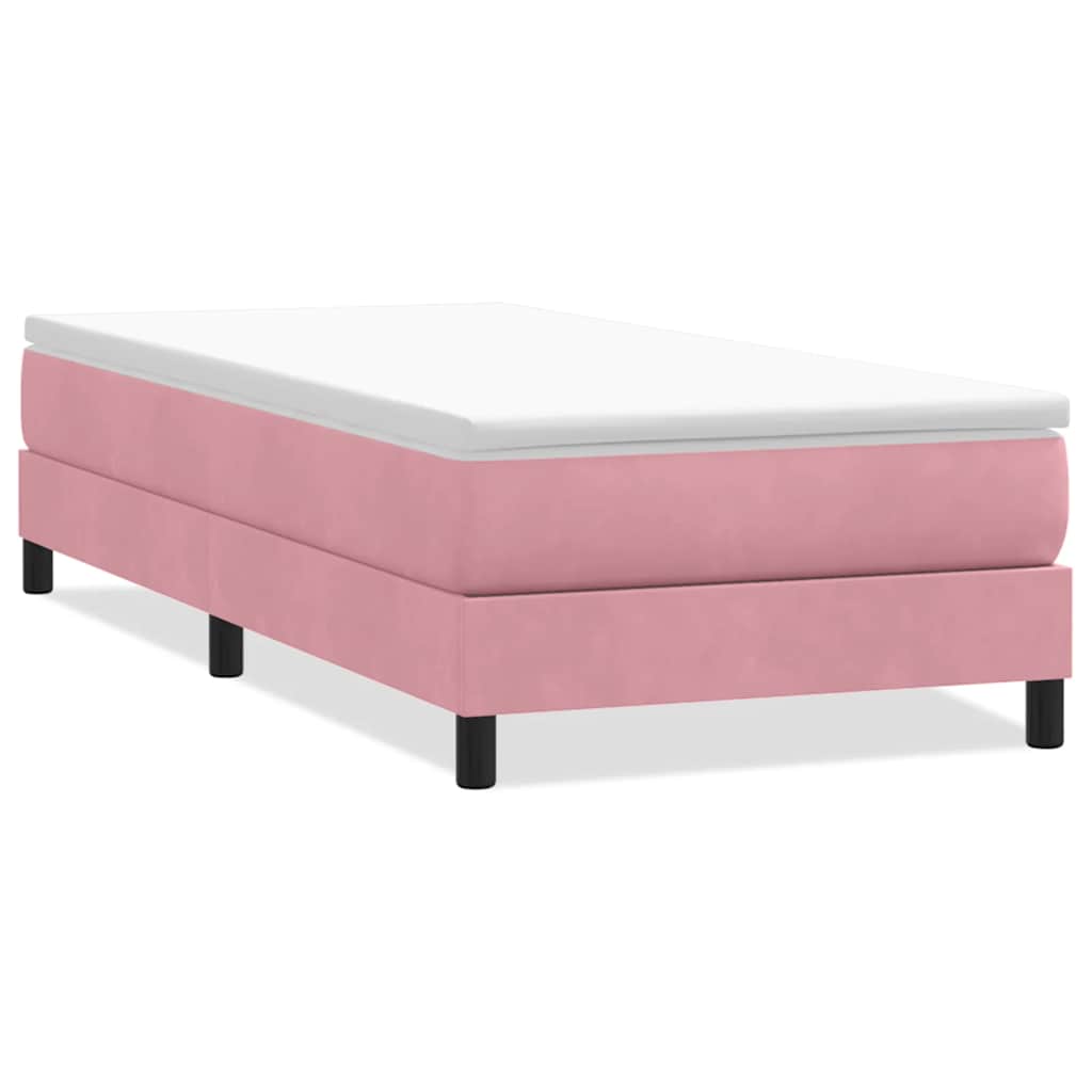Vidaxl boxspring zonder matras fluweel roze 80x210 cm