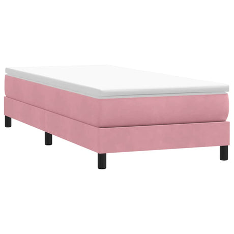 Vidaxl boxspring zonder matras fluweel roze 80x210 cm