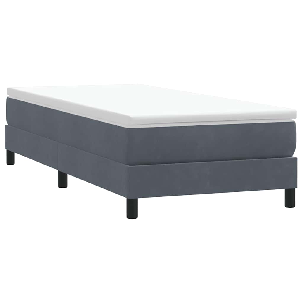 Vidaxl boxspring zonder matras fluweel donkergrijs 90x210 cm