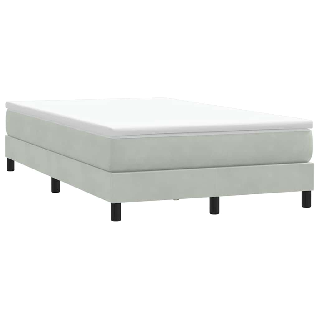 Vidaxl boxspring zonder matras fluweel lichtgrijs 120x210 cm