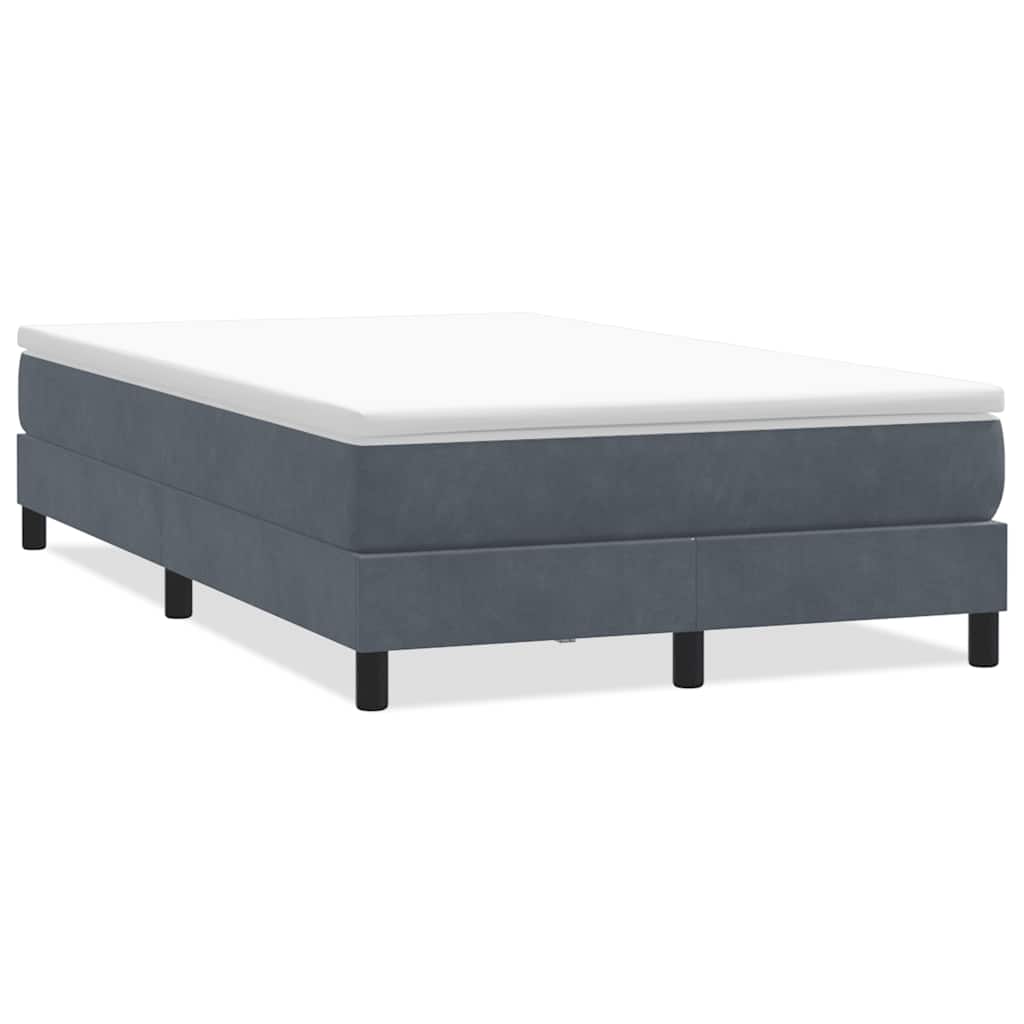 Vidaxl boxspring zonder matras fluweel donkergrijs 120x210 cm