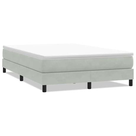 Vidaxl boxspring zonder matras fluweel lichtgrijs 140x210 cm