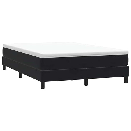 Vidaxl boxspring zonder matras fluweel zwart 140x210 cm