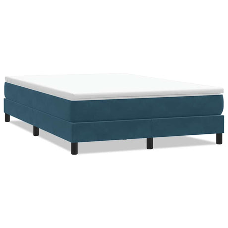 Vidaxl boxspring zonder matras fluweel donkerblauw 140x210 cm