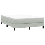 Vidaxl boxspring zonder matras fluweel lichtgrijs 160x210 cm