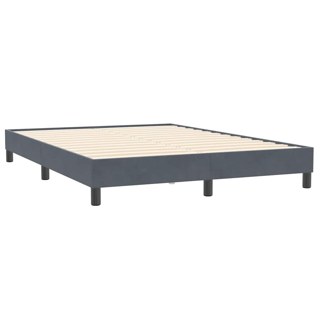 Vidaxl boxspring zonder matras fluweel donkergrijs 160x210 cm