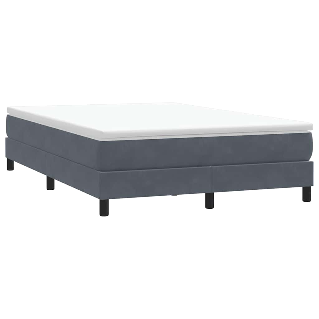 Vidaxl boxspring zonder matras fluweel donkergrijs 160x210 cm