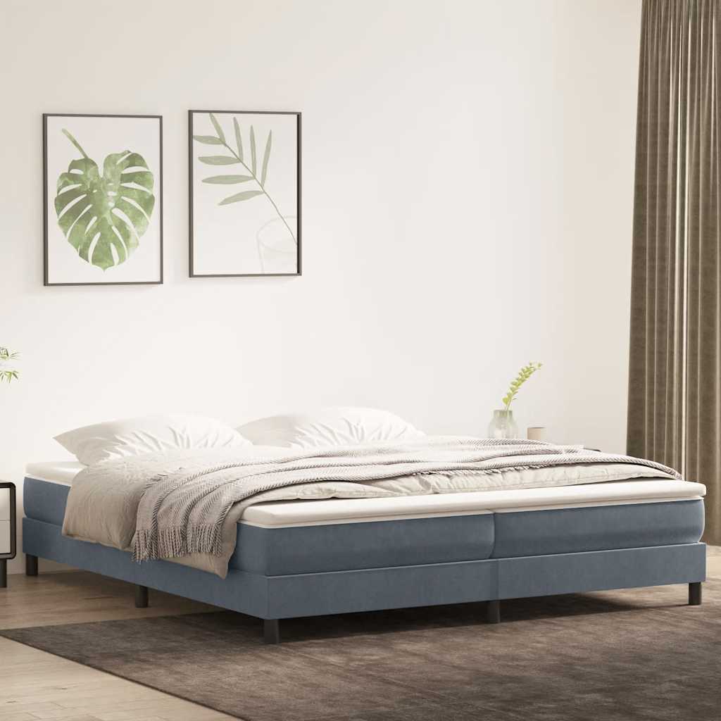 Vidaxl boxspringbed zonder matras 200x210 cm fluweel donkergrijs
