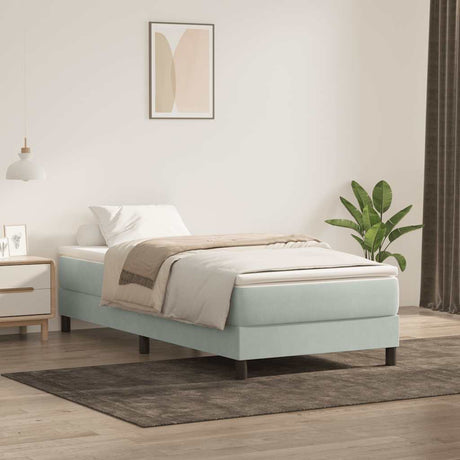 Vidaxl boxspring zonder matras fluweel lichtgrijs 80x220 cm