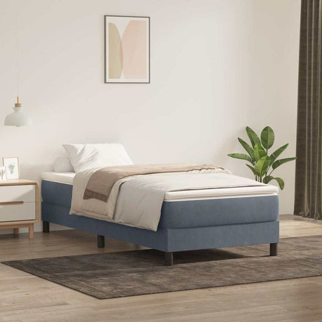 Vidaxl boxspring zonder matras fluweel donkergrijs 80x220 cm