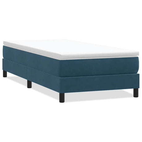 Vidaxl boxspring zonder matras fluweel donkerblauw 90x220 cm