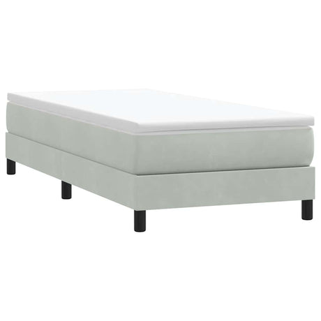 Vidaxl boxspring zonder matras fluweel lichtgrijs 100x220 cm