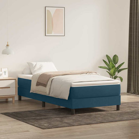Vidaxl boxspring zonder matras fluweel donkerblauw 100x220 cm