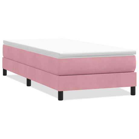 Vidaxl boxspring zonder matras fluweel roze 100x220 cm