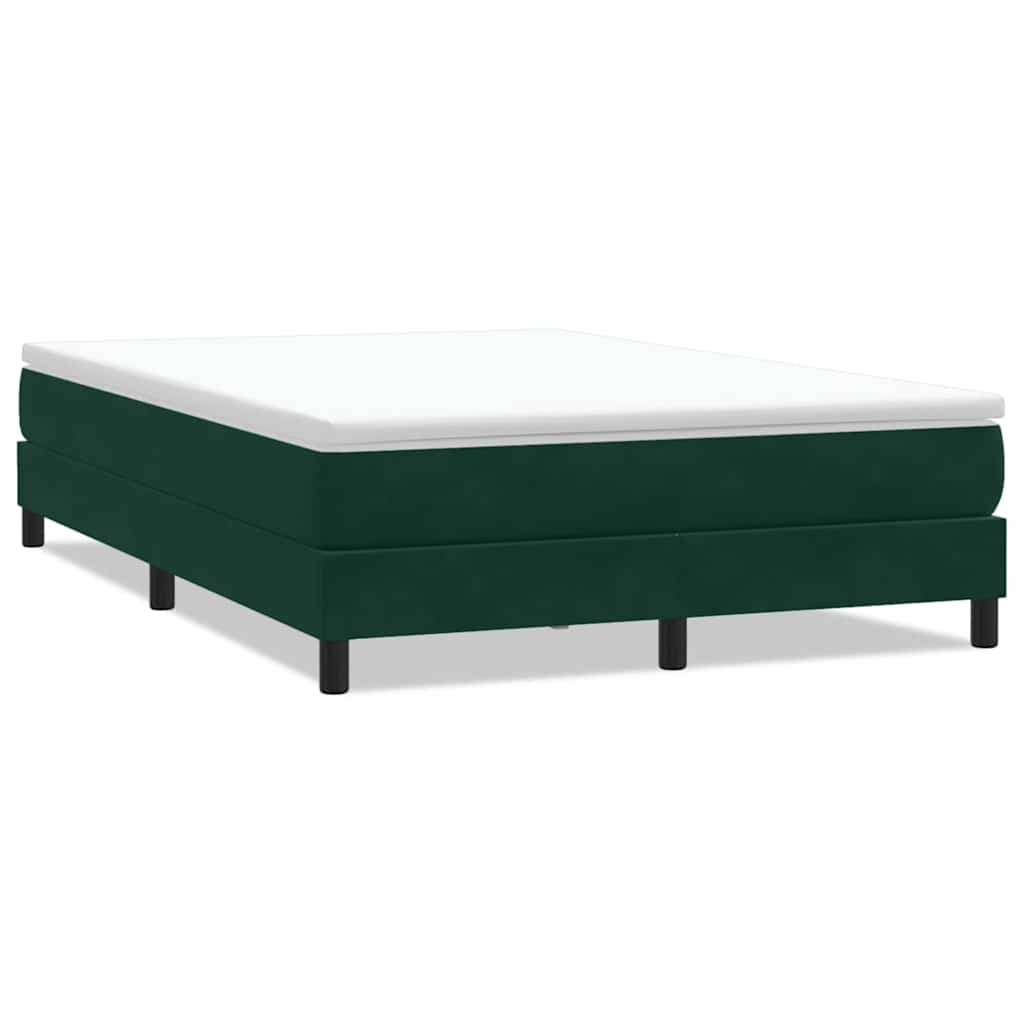 Vidaxl boxspring zonder matras fluweel donkergroen 140x220 cm