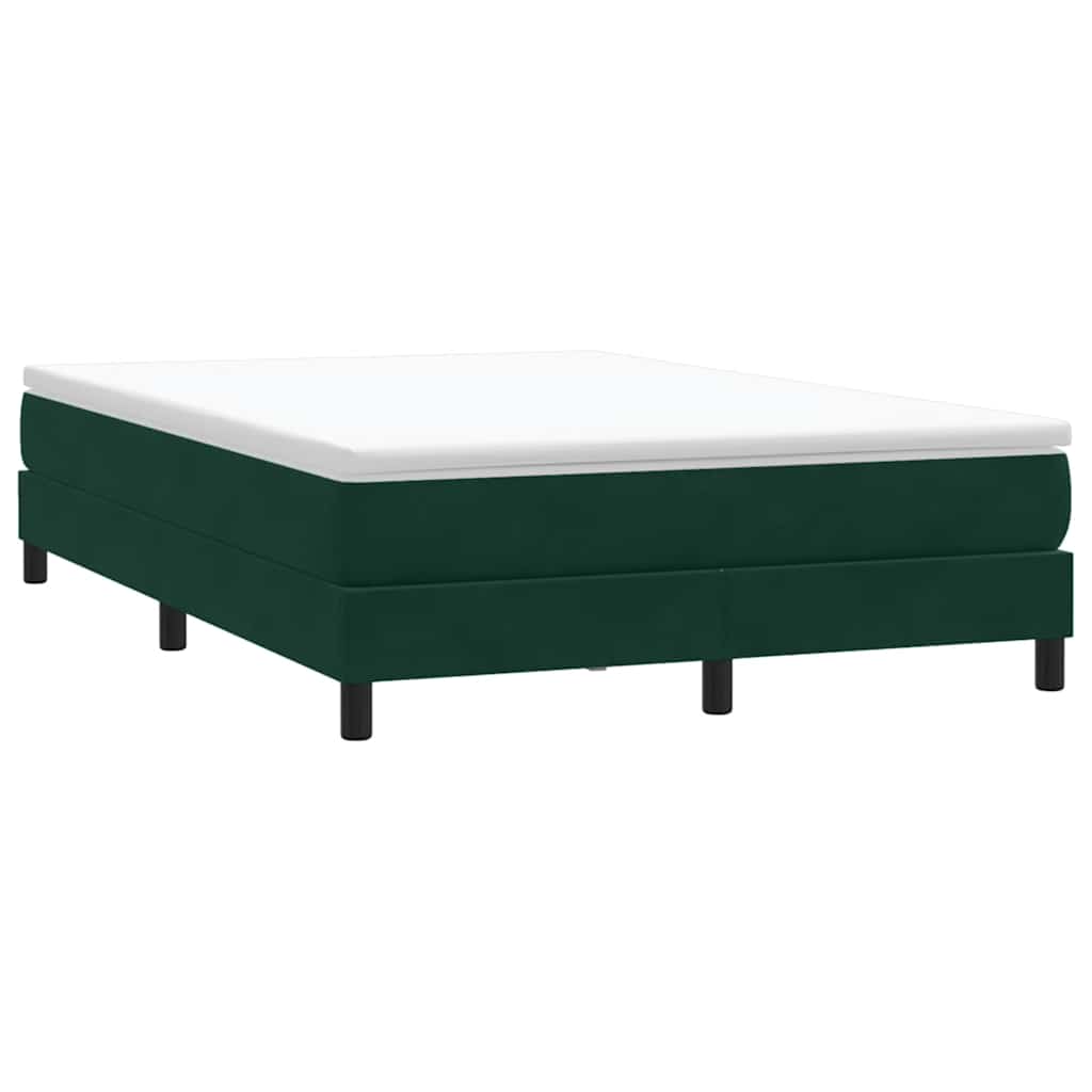 Vidaxl boxspring zonder matras fluweel donkergroen 140x220 cm
