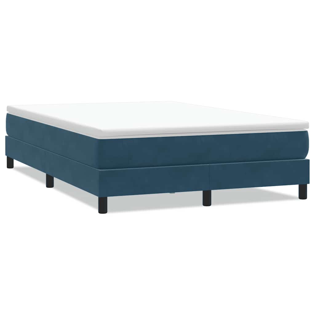 Vidaxl boxspring zonder matras fluweel donkerblauw 140x220 cm