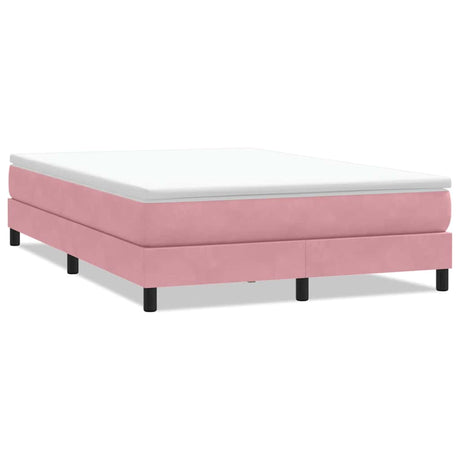 Vidaxl boxspring zonder matras fluweel roze 140x220 cm