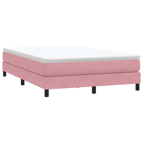 Vidaxl boxspring zonder matras fluweel roze 140x220 cm