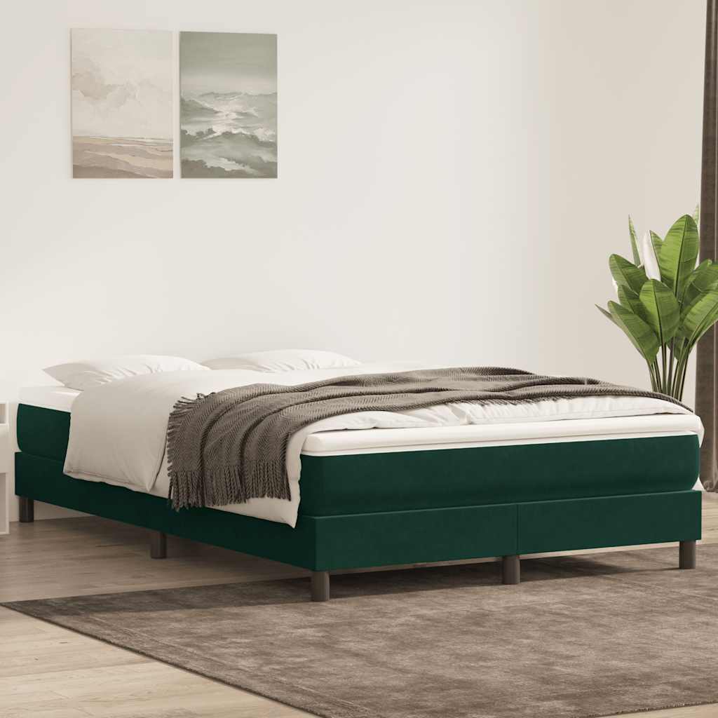 Vidaxl boxspring zonder matras fluweel donkergroen 160x220 cm