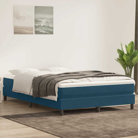 Vidaxl boxspring zonder matras fluweel donkerblauw 160x220 cm
