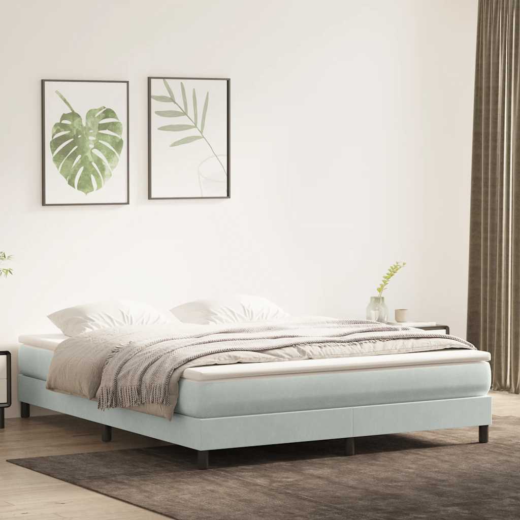 Vidaxl bed boxspring zonder matras 180x220 cm fluweel lichtgrijs