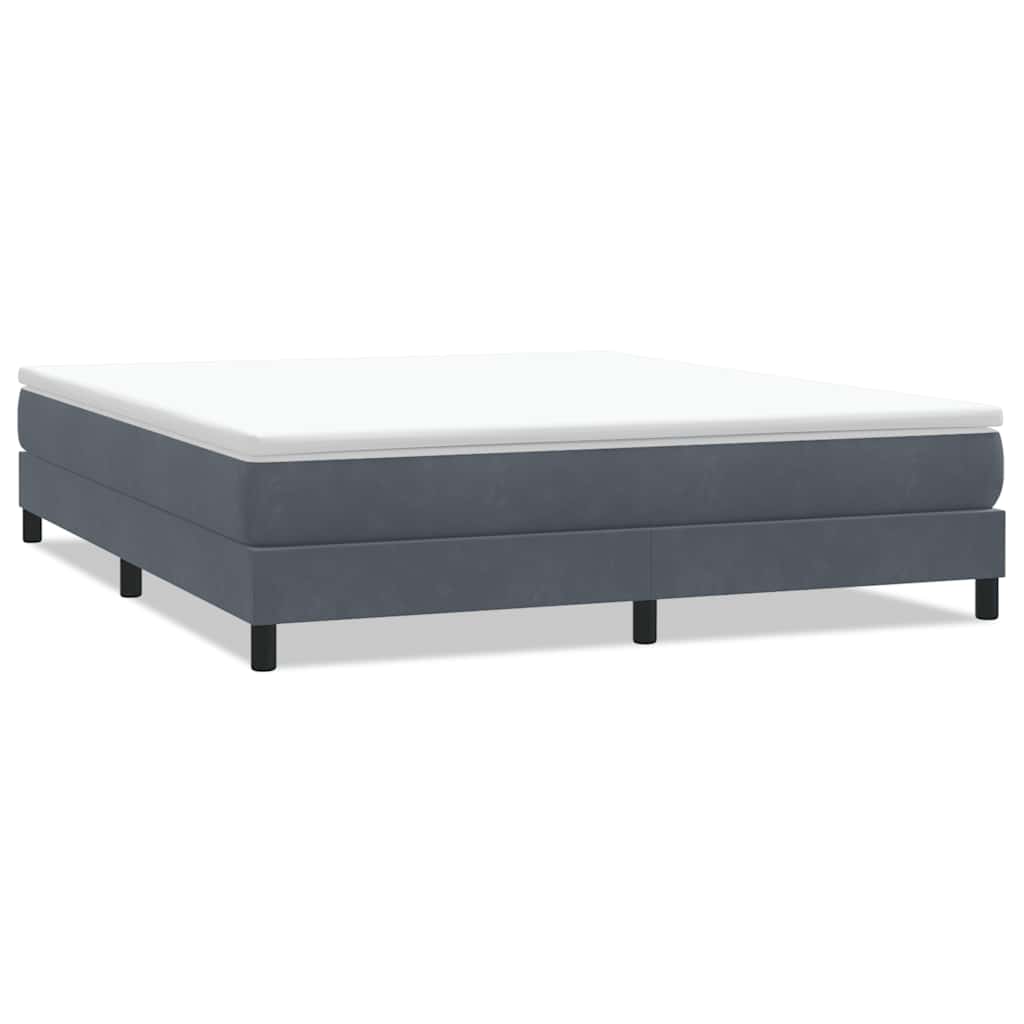 Vidaxl boxspringbed zonder matras 180x220 cm fluweel donkergrijs