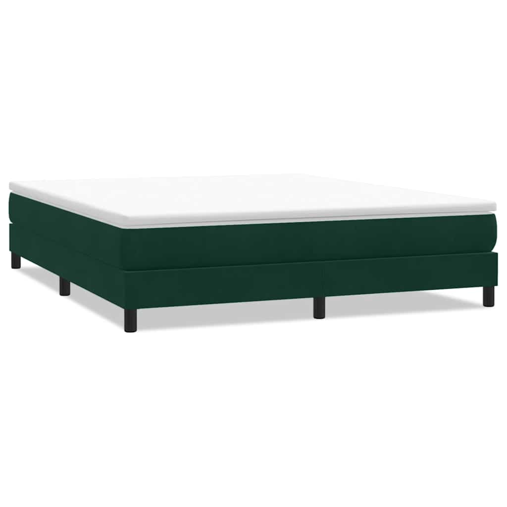 Vidaxl boxspringbed zonder matras 180x220 cm fluweel donkergroen