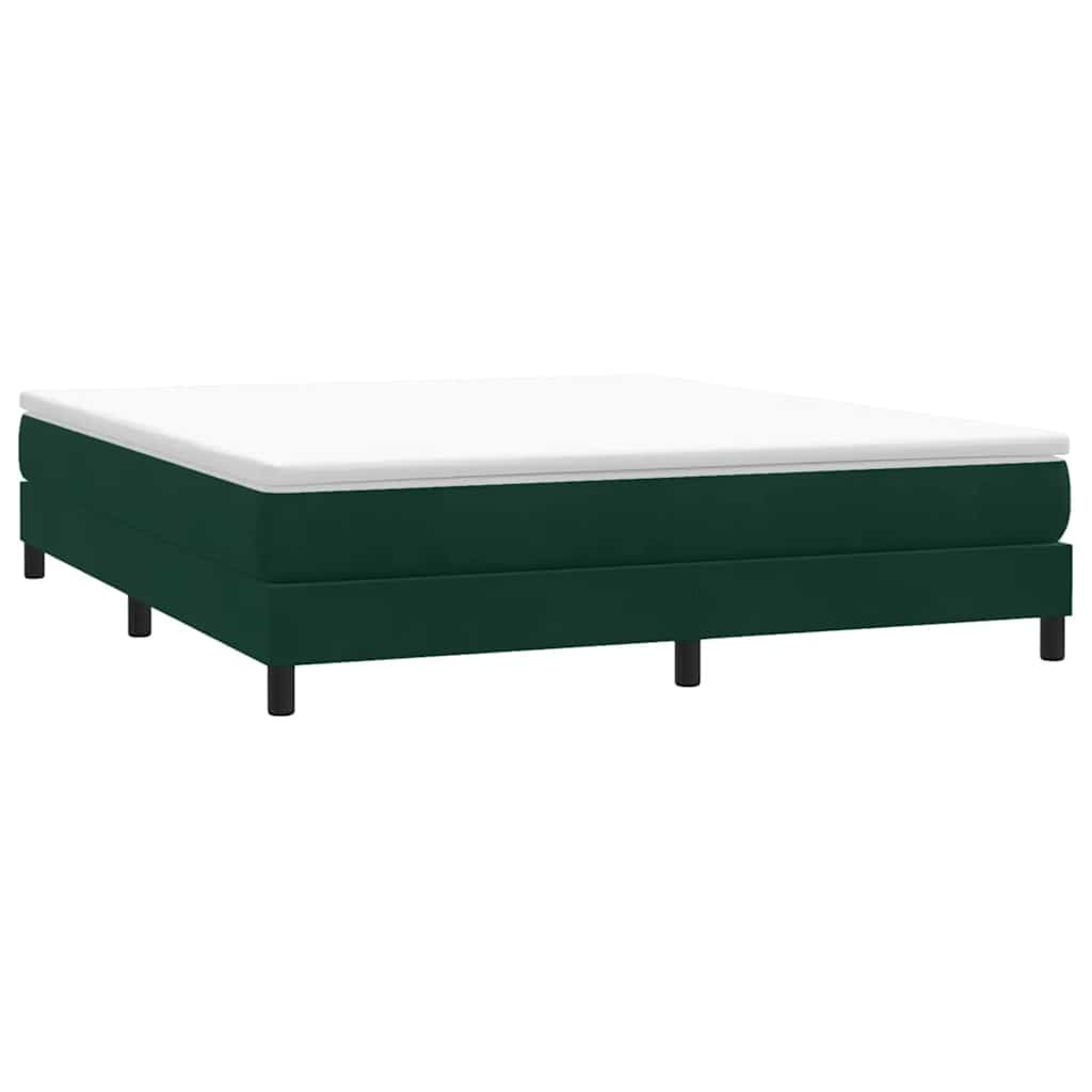 Vidaxl boxspringbed zonder matras 180x220 cm fluweel donkergroen