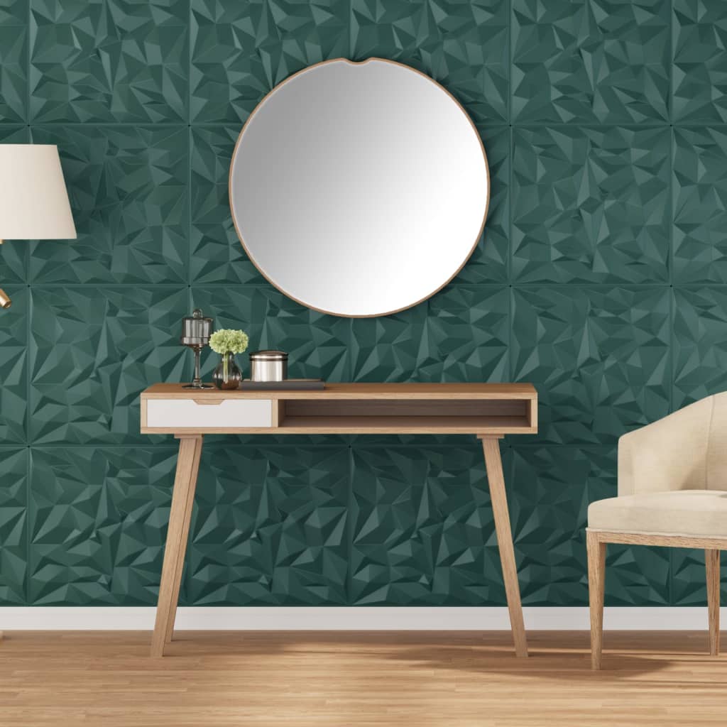 Vidaxl 12 ST Wall panels Amethist 3 m² 50x50 cm XPS green