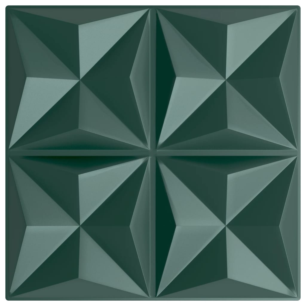 Vidaxl 24 Pannelli a parete ST origami 6 m² 50x50 cm XPS verde