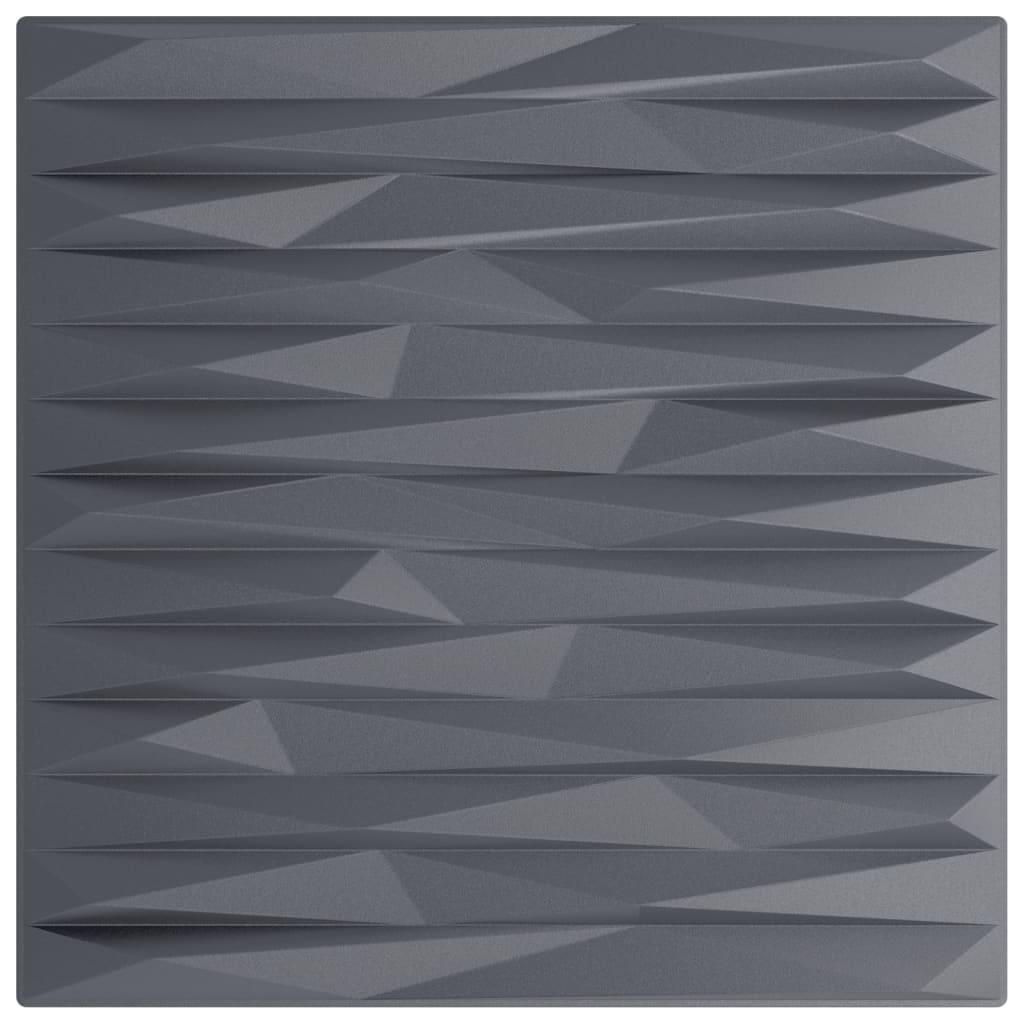 Vidaxl 12 paneles de pared de la piedra 3 m² 50x50 cm XPS gris