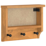 Vidaxl wandkapstok sandnes 45x12x35 cm massief grenenhout