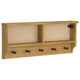 Vidaxl wandkapstok sandnes 87x12x35 cm massief grenenhout
