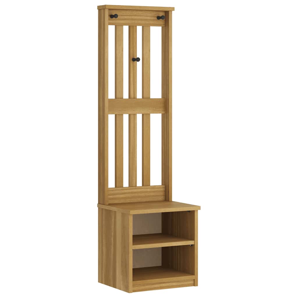 Vidaxl kapstok sandnes 45x40x159,5 cm massief grenenhout