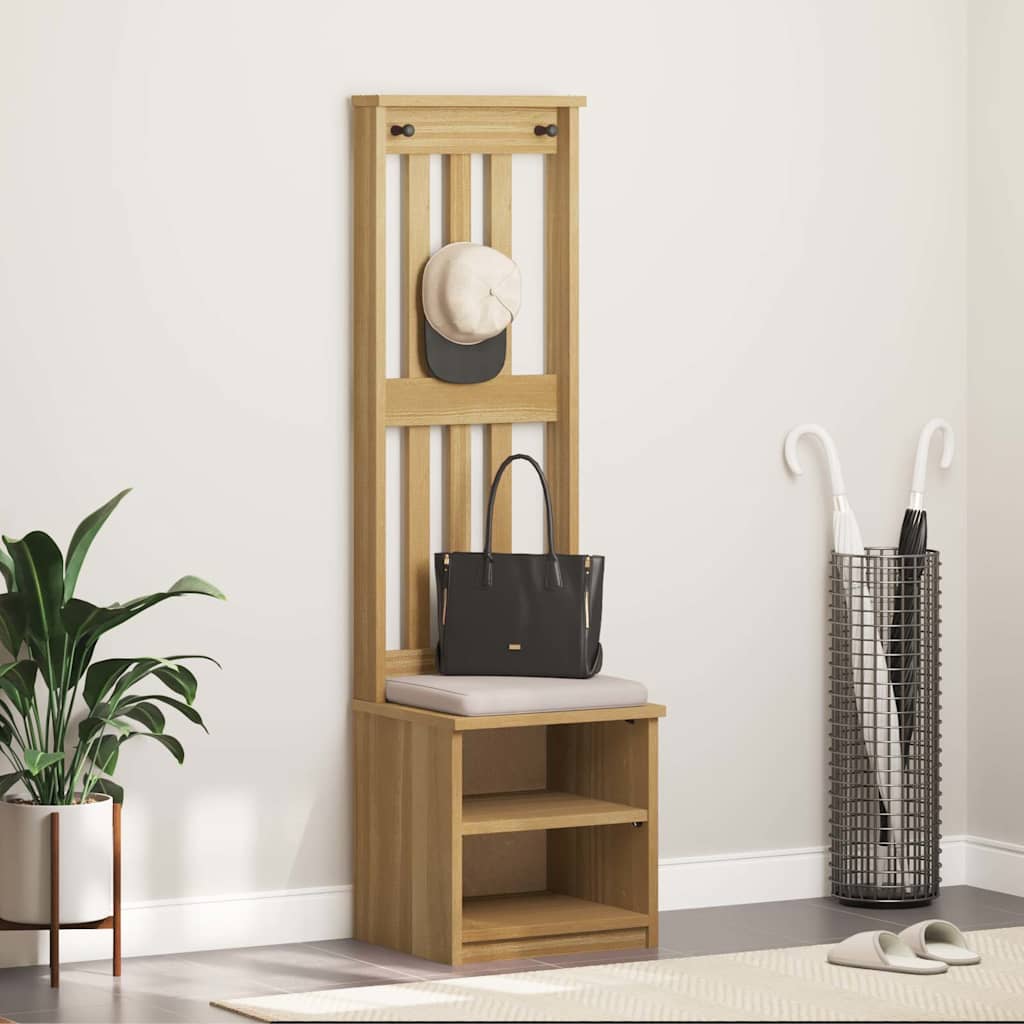 Vidaxl kapstok sandnes 45x40x159,5 cm massief grenenhout