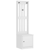 Vidaxl kapstok sandnes wit 45x40x159,5 cm massief grenenhout