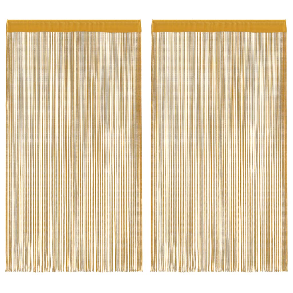 Vidaxl koordgordijnen 2 st 100x250 cm goudkleurig