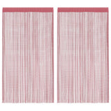 Vidaxl koordgordijnen 2 st 140x250 cm roze