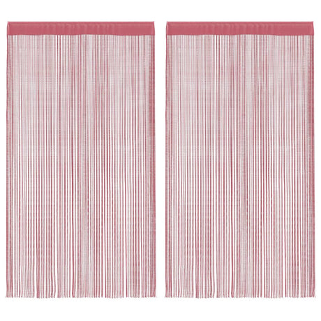 Vidaxl koordgordijnen 2 st 140x250 cm roze
