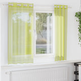 Vidaxl gordijnen voile met doorvoertules 2 st 140x175 cm appelgroen