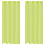 Vidaxl gordijnen voile met doorvoertules 2 st 140x225 cm appelgroen