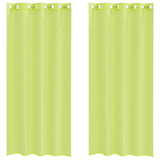 Vidaxl gordijnen voile met doorvoertules 2 st 140x245 cm appelgroen