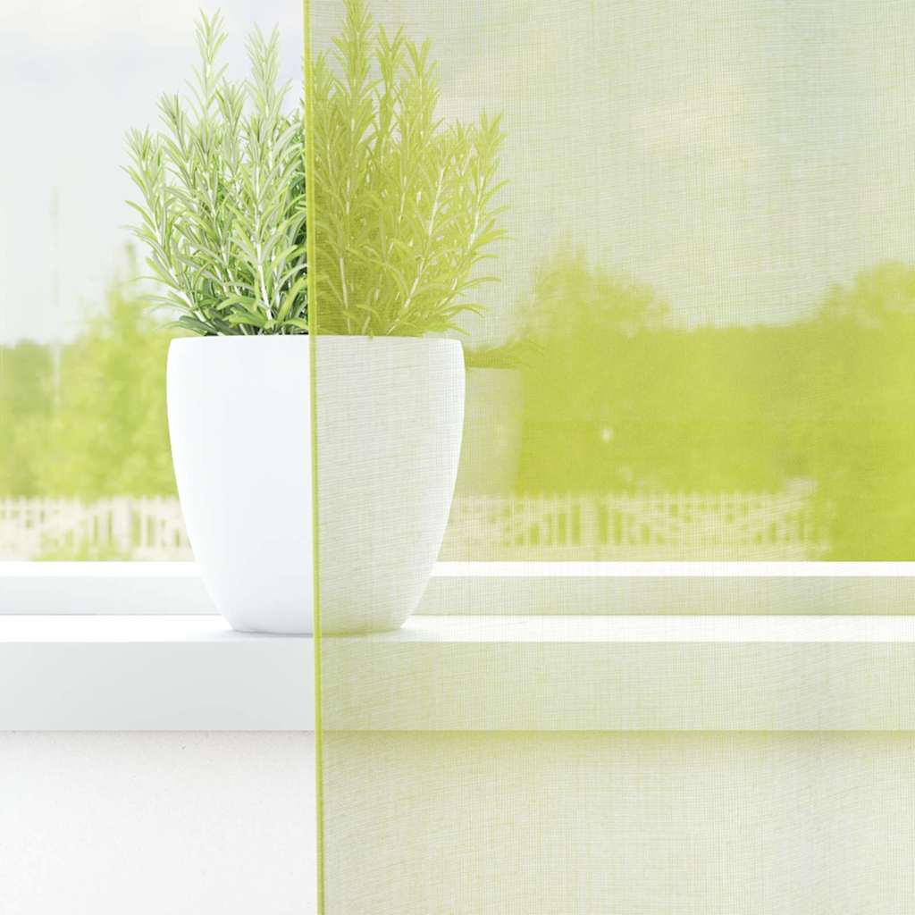 Vidaxl gordijnen voile met doorvoertules 2 st 140x245 cm appelgroen